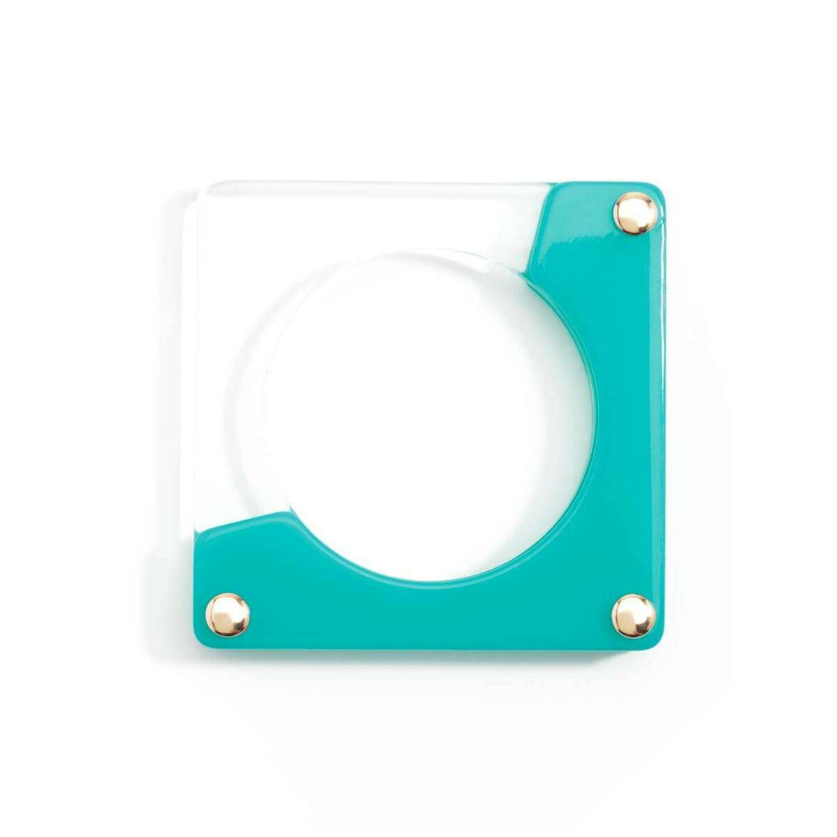 Acrylic Resin Square Bangle - AQUA