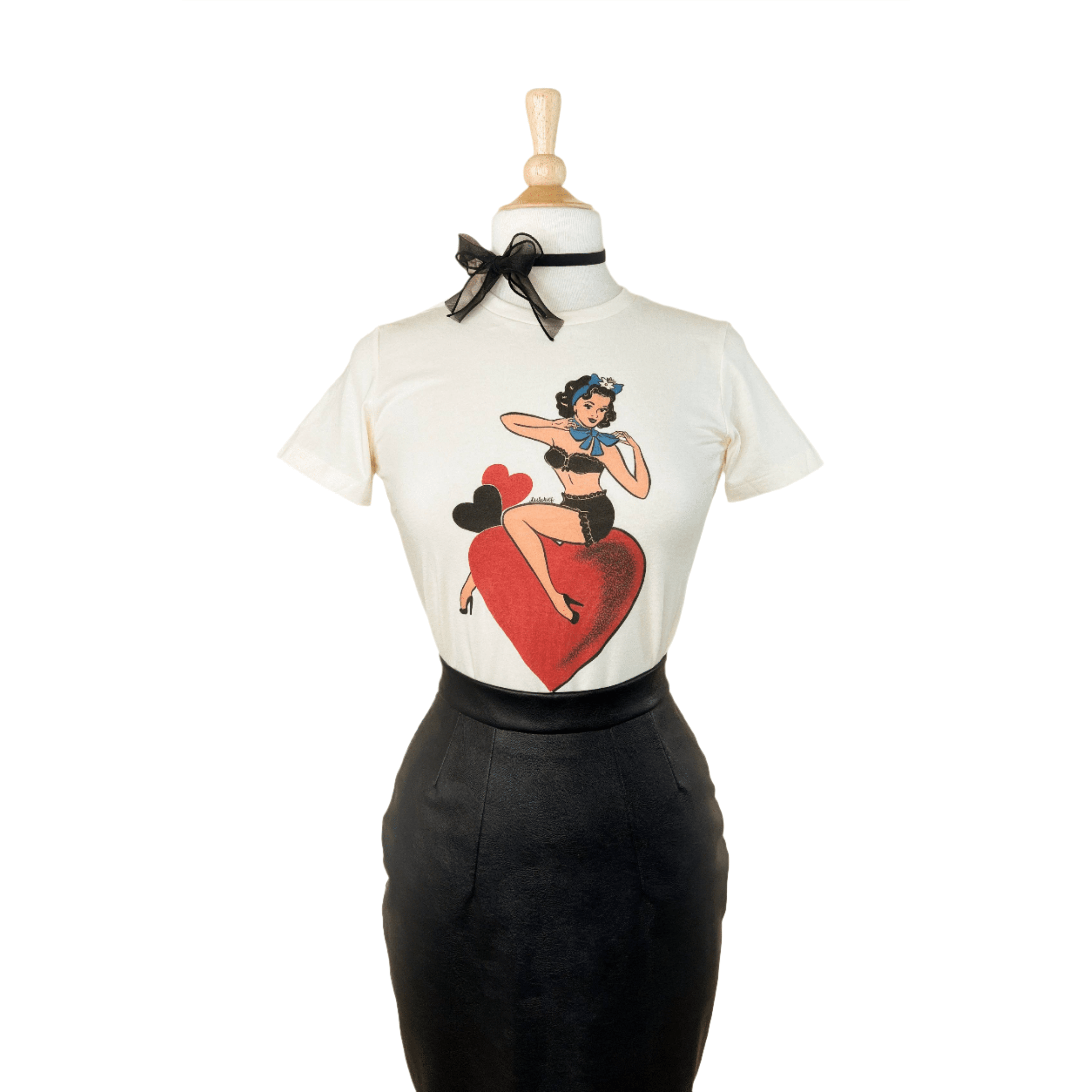 All My Love Fitted Tee in Ivory 3XL