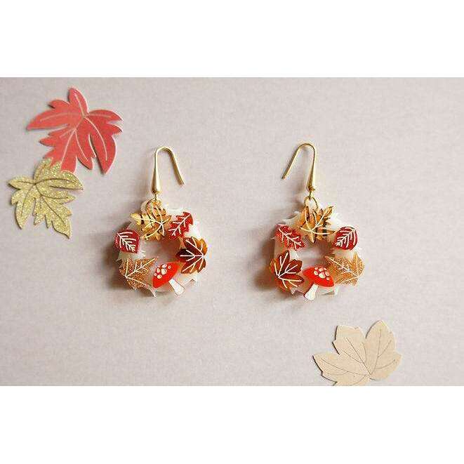 Autumn Wreath Earrings by Laliblue