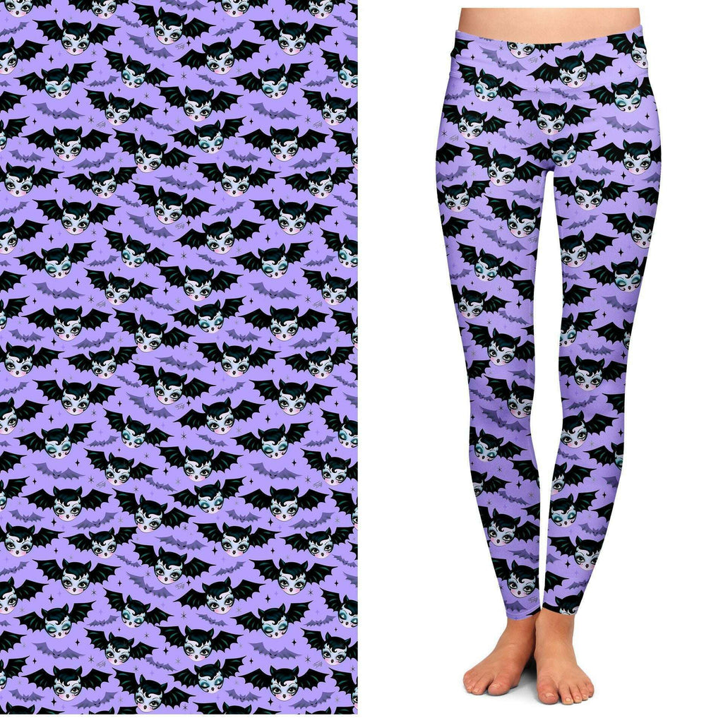"Battylicious" Leggings by Miss Fluff x Lipstick & Chrome PURPLE