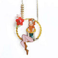 Bearded Woman Halloween Necklace by Laliblue
