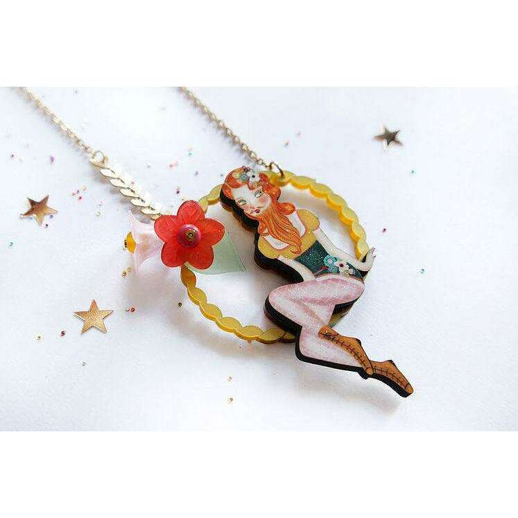 Bearded Woman Halloween Necklace by Laliblue