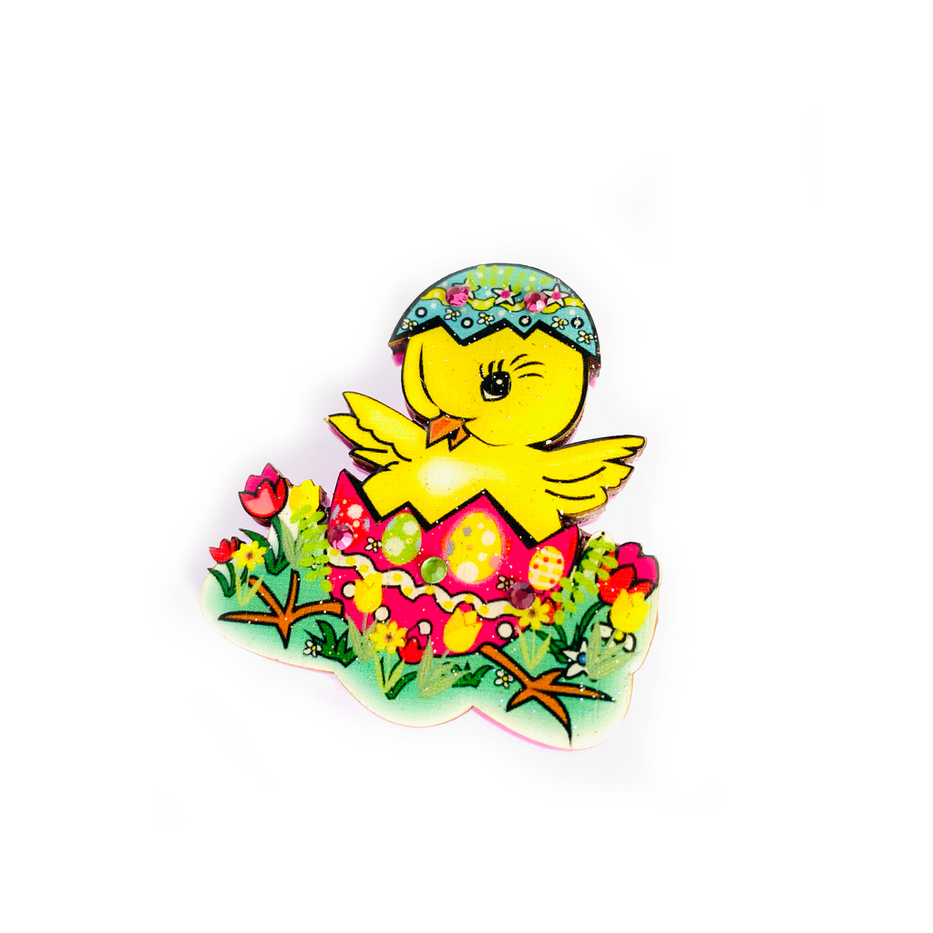Benny the Easter Chick Brooch by Rosie Rose Parker