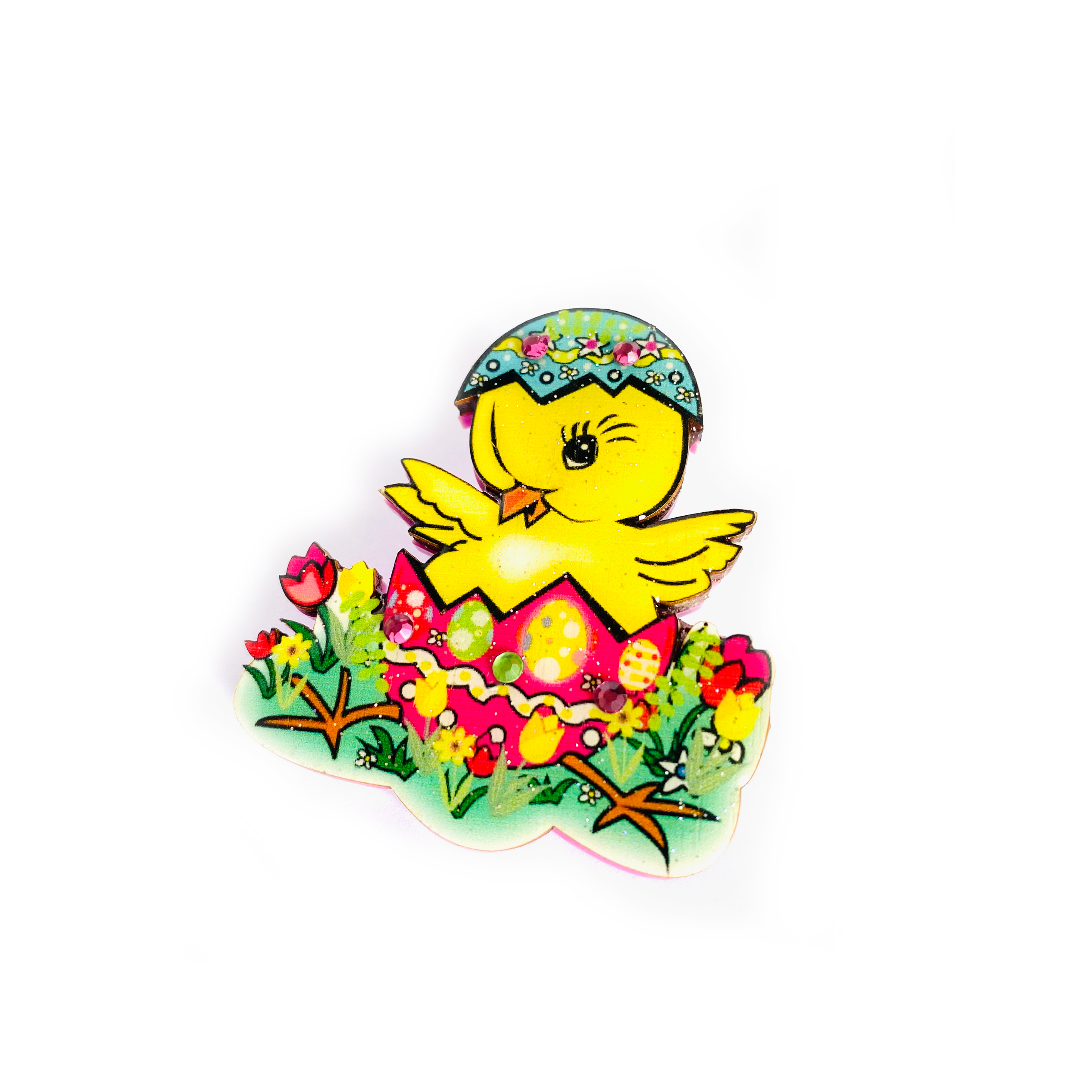 Benny the Easter Chick Brooch by Rosie Rose Parker