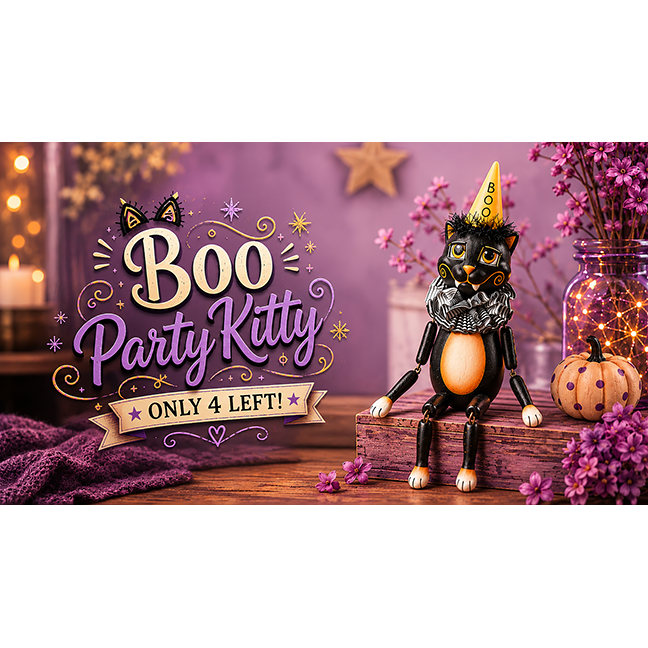 Boo Party Kitty | Halloween Decor | Bethany Lowe Designs