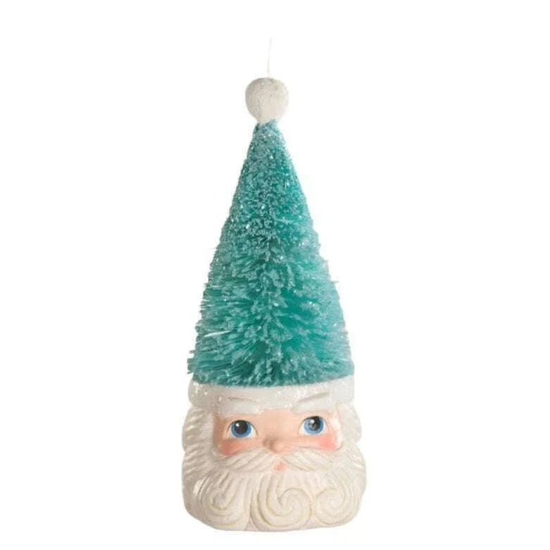 Bottle Brush Santa Blue Ornament by Bethany Lowe Designs