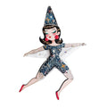 Dancing Star Girl Brooch by Laliblue – Retro Kitschy Statement Brooch for Collectors
