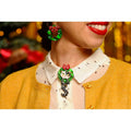Cat in A Christmas Wreath Button Cover by Laliblue