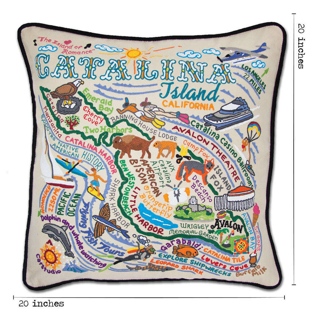 Catalina Hand-Embroidered Pillow