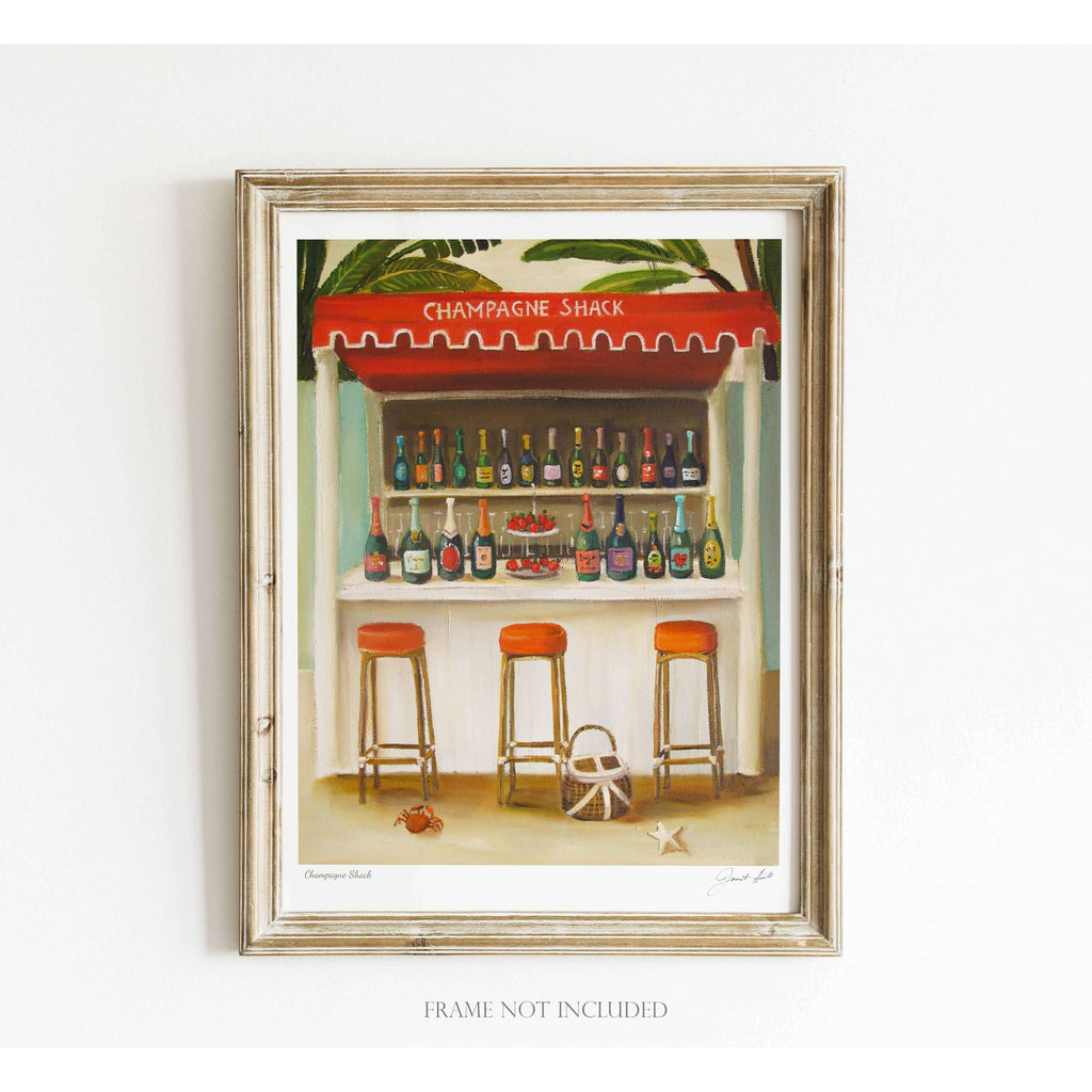 Champagne Shack Art Print - 8.5 X 11" by Janet Hill