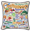 Chattanooga Hand-Embroidered Pillow by CatStudio