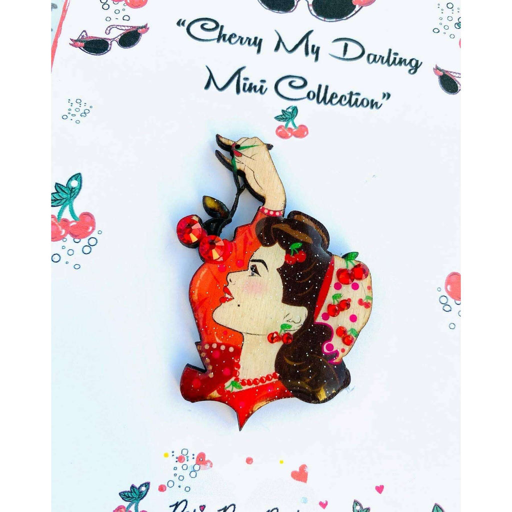 Cherry My Darling Mini Brooch by Rosie Rose Parker