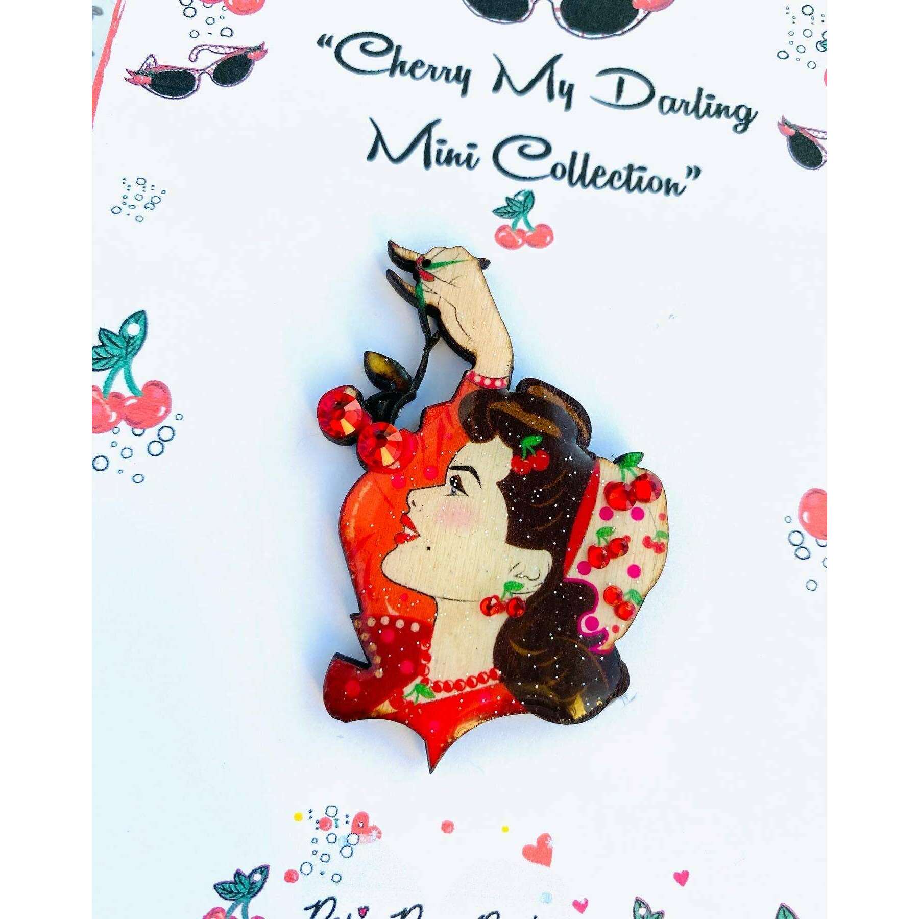 Cherry My Darling Mini Brooch by Rosie Rose Parker