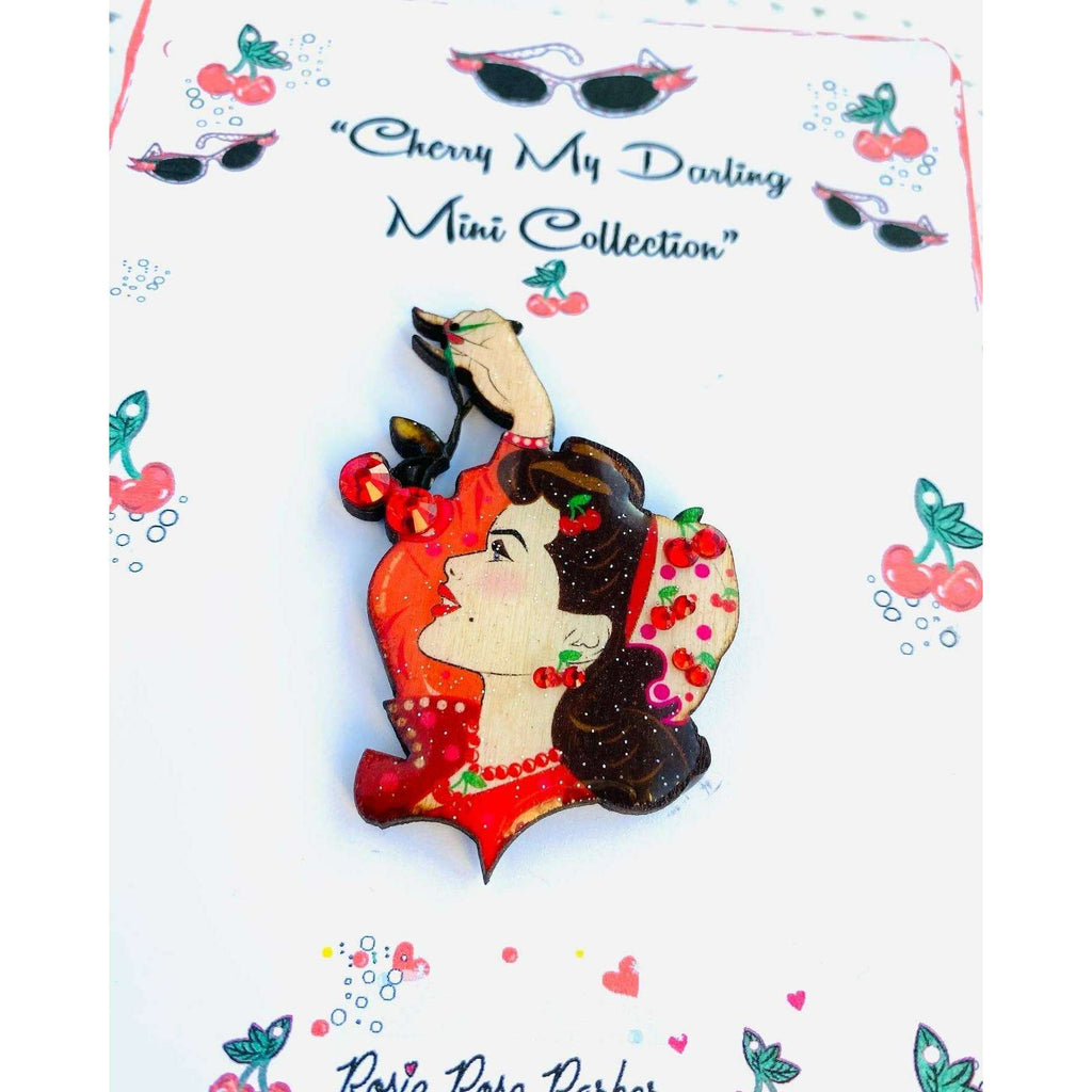 Cherry My Darling Mini Brooch by Rosie Rose Parker
