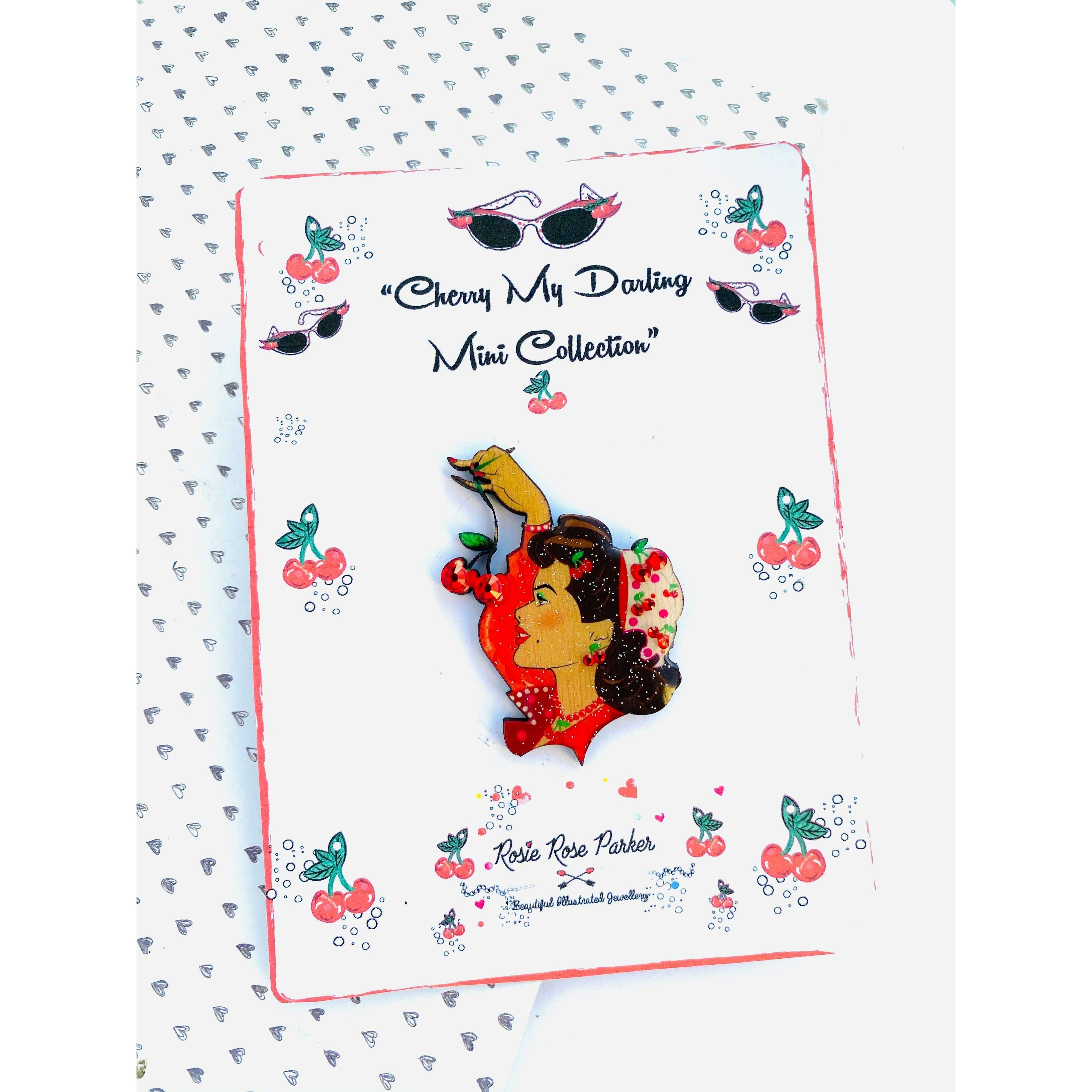 Cherry My Darling Mini Brooch by Rosie Rose Parker