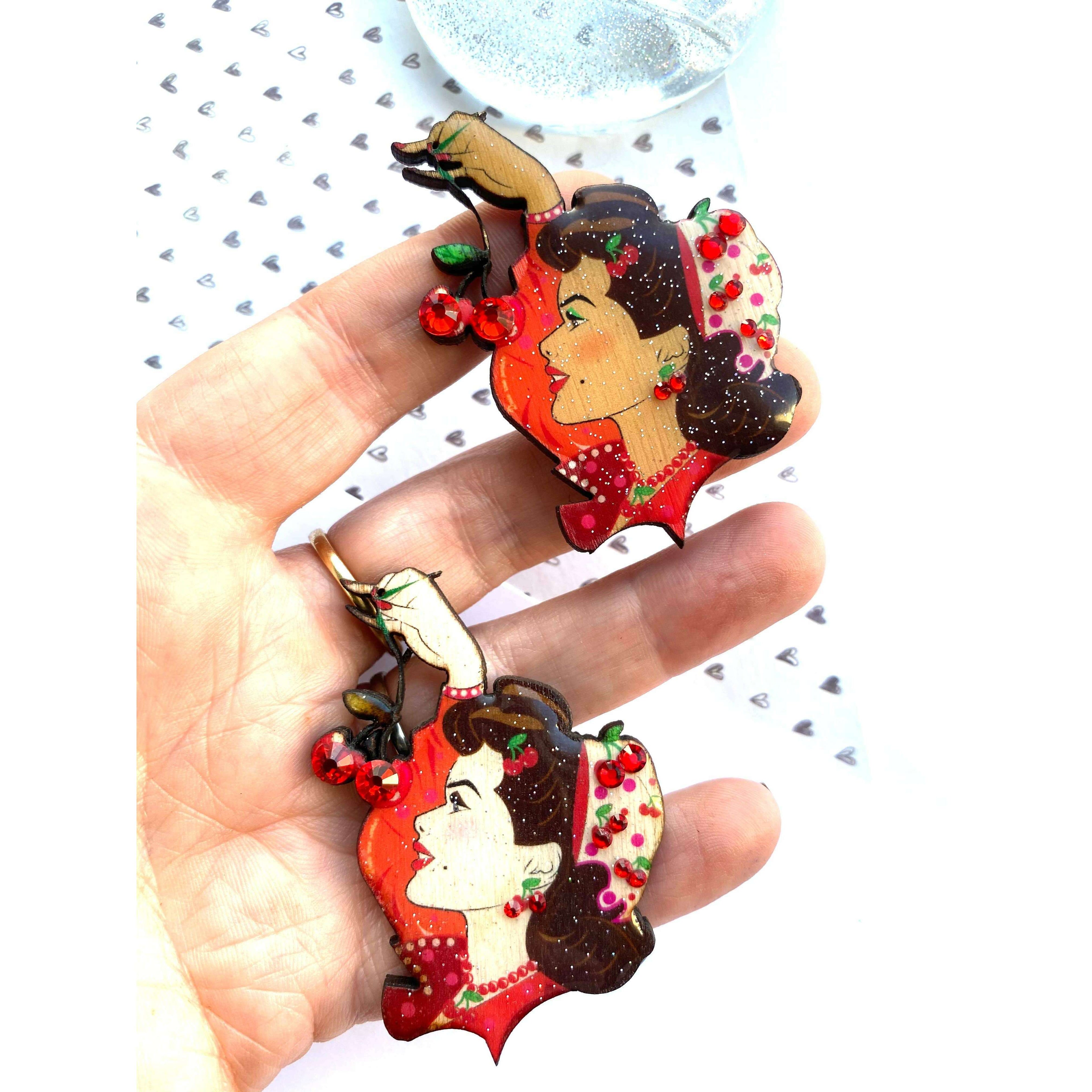 Cherry My Darling Mini Brooch by Rosie Rose Parker