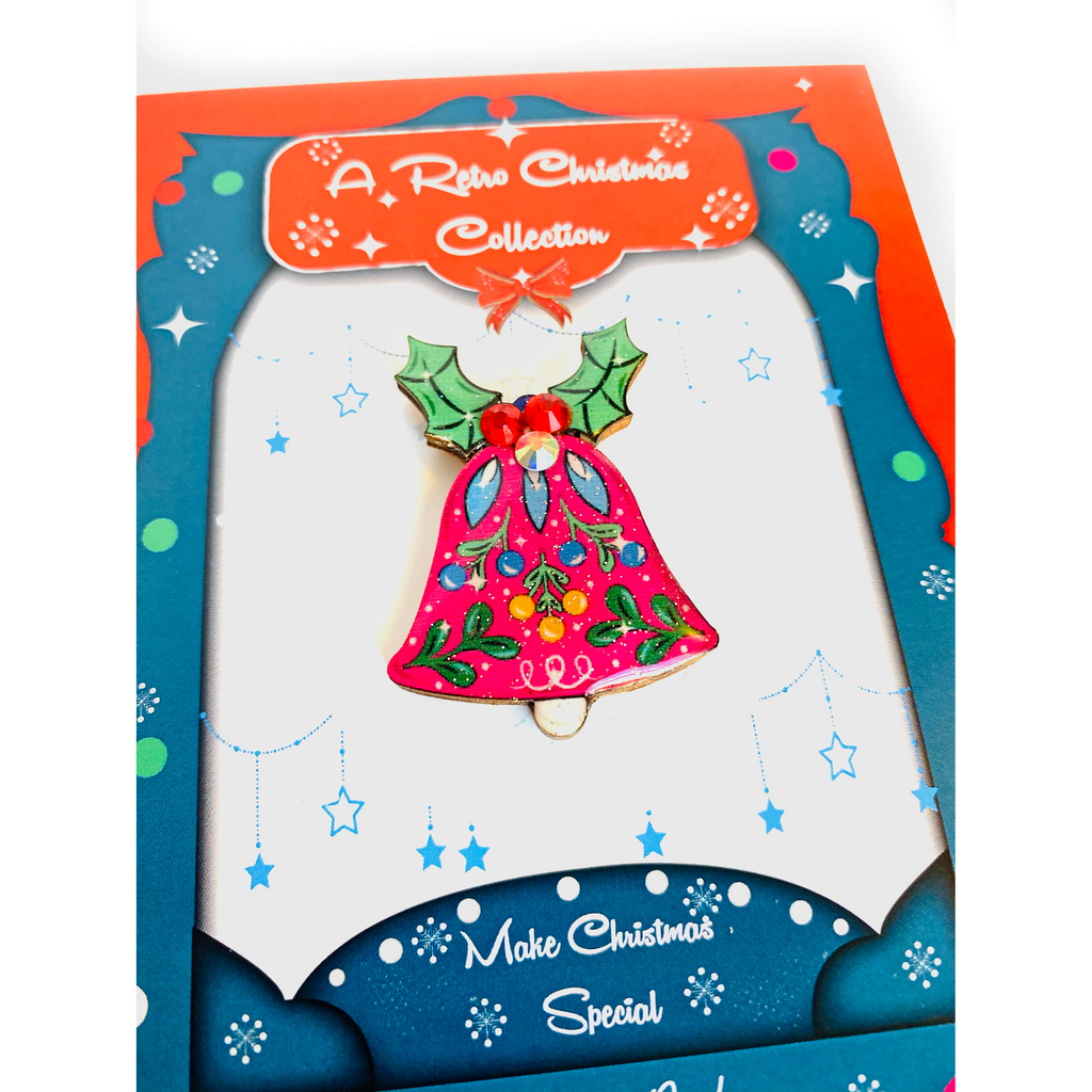 Christmas Bell Brooch by Rosie Rose Parker