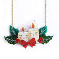 Christmas Candles Statement Necklace by Laliblue