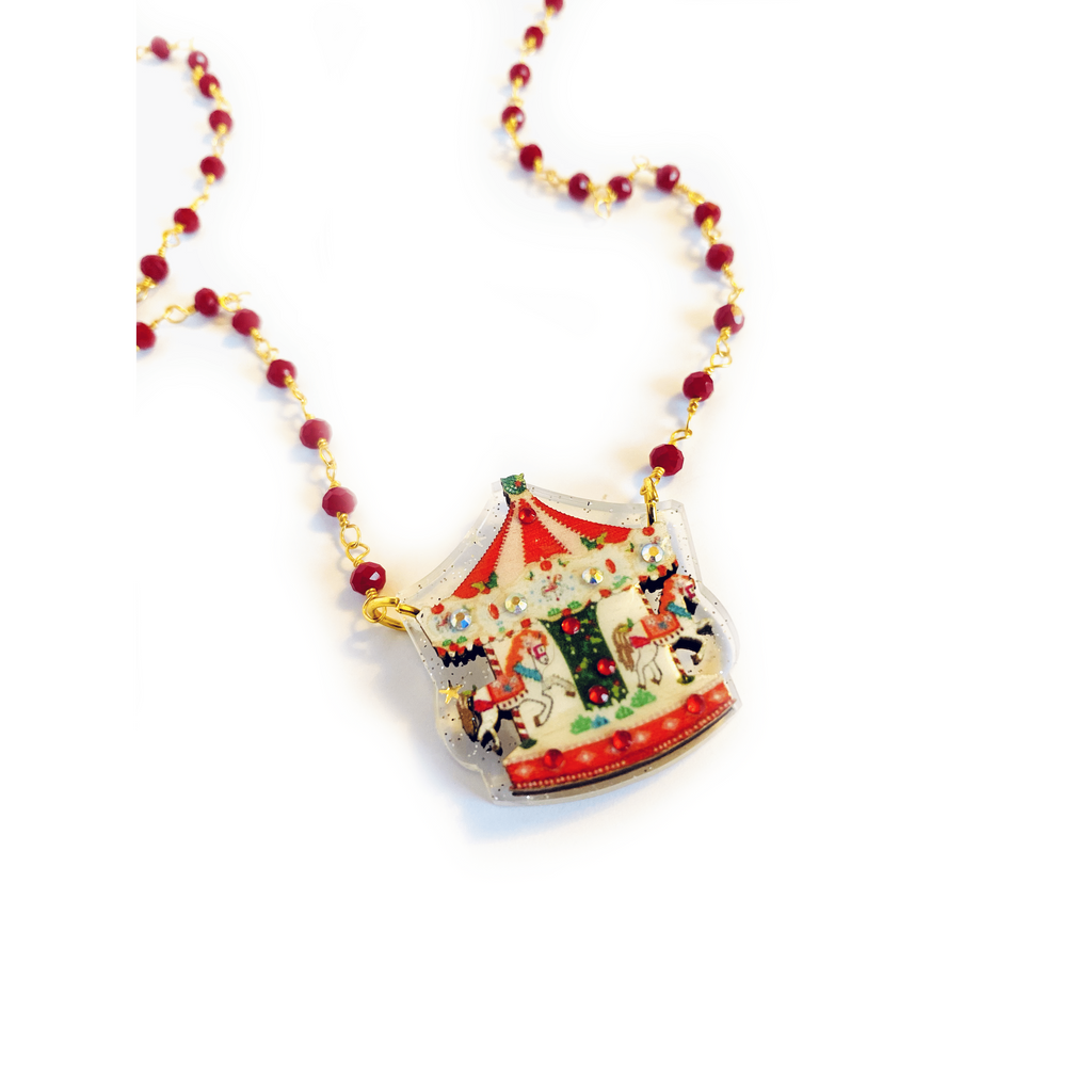 Christmas Carousel Necklace by Rosie Rose Parker