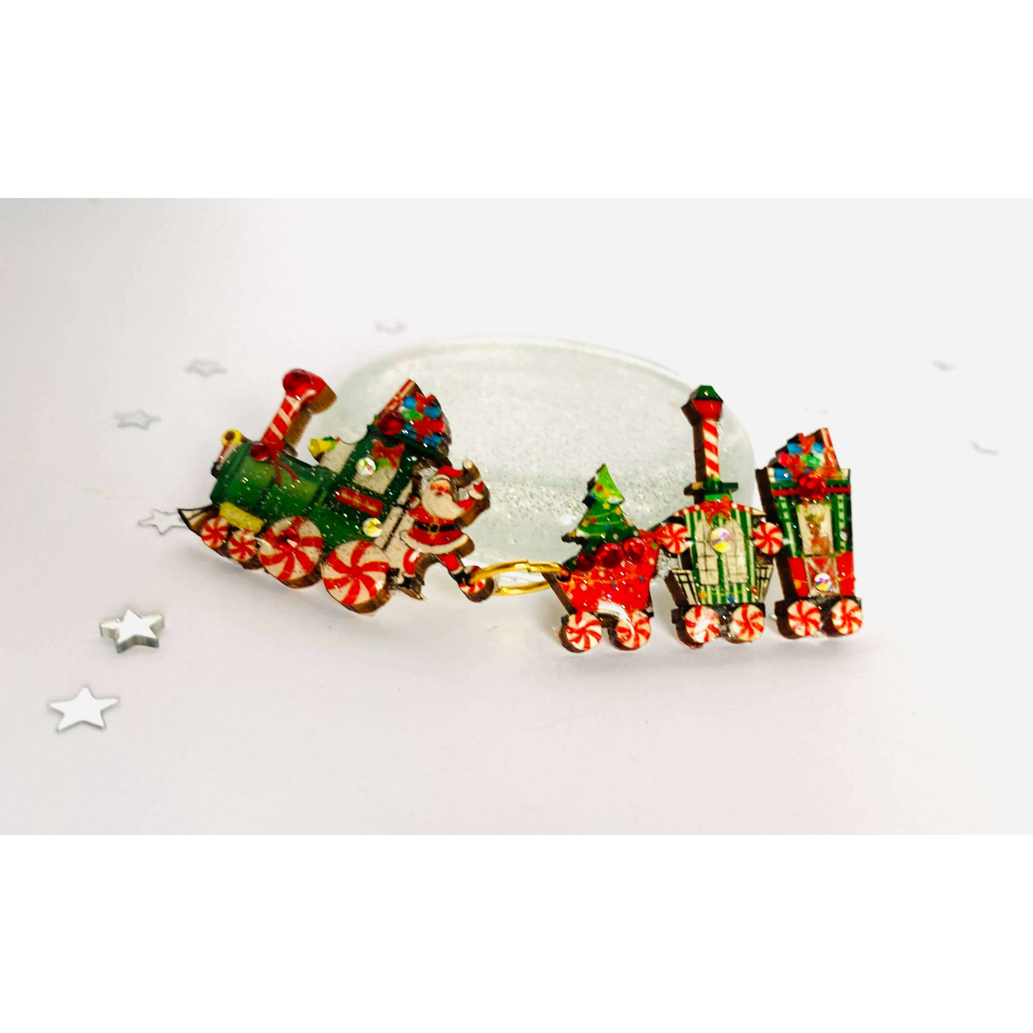 Christmas Train Brooch by Rosie Rose Parker