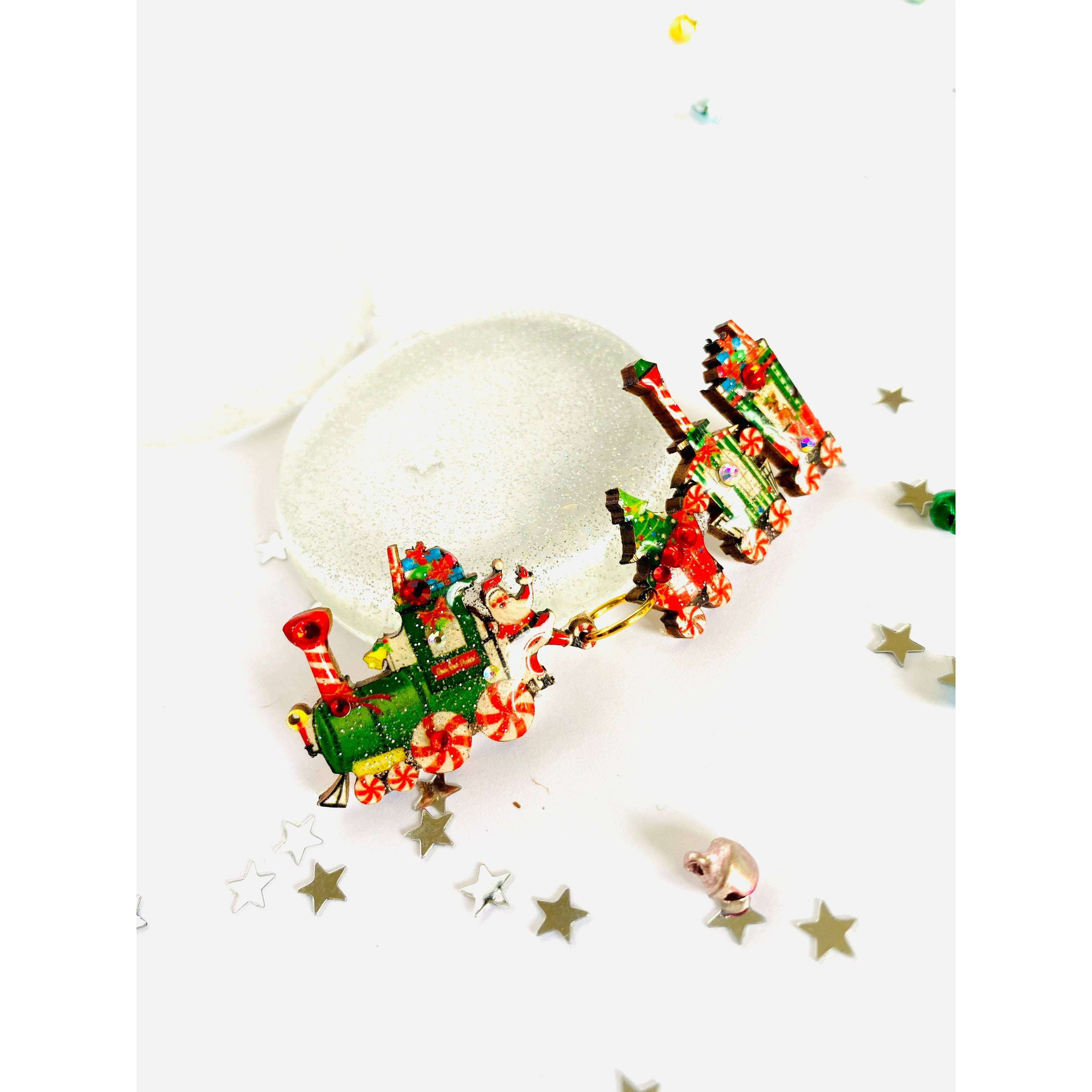 Christmas Train Brooch by Rosie Rose Parker