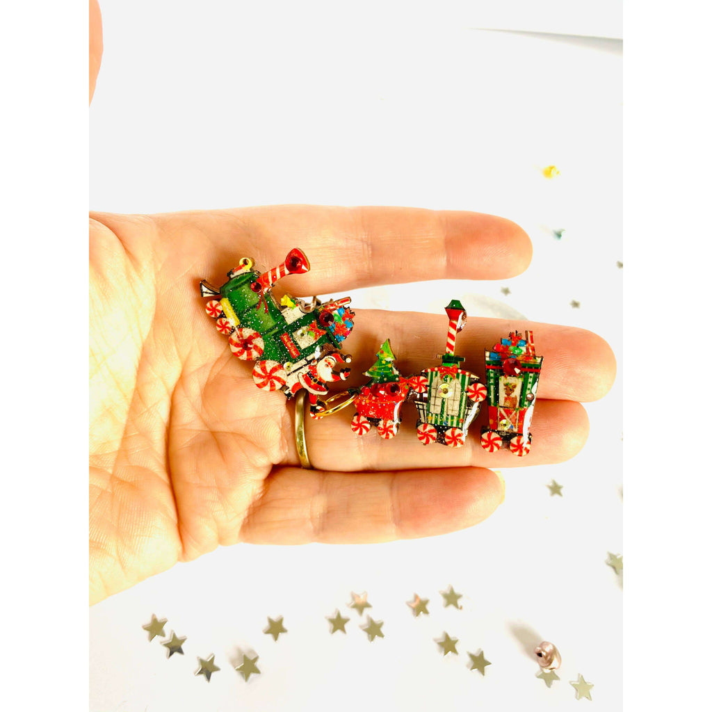 Christmas Train Brooch by Rosie Rose Parker