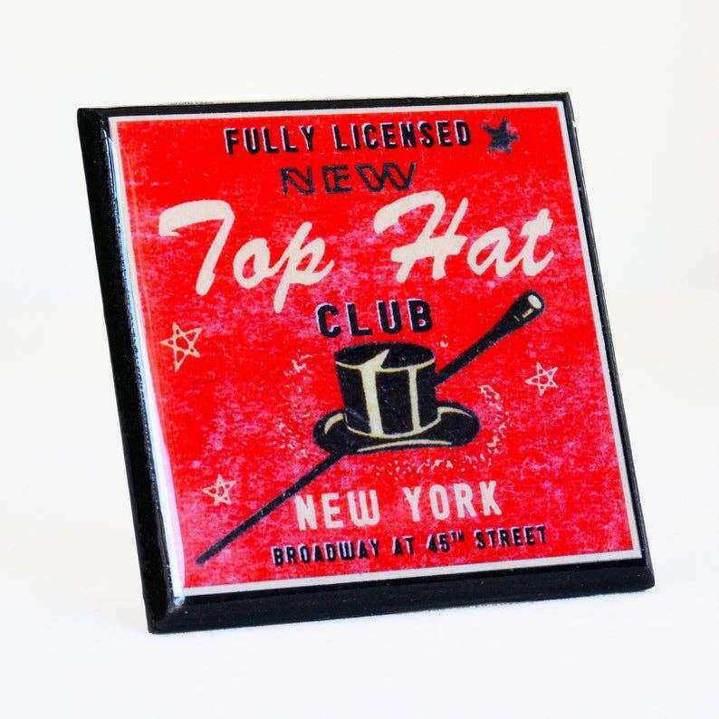 Classic Cocktail Lounge Drink Coaster Set