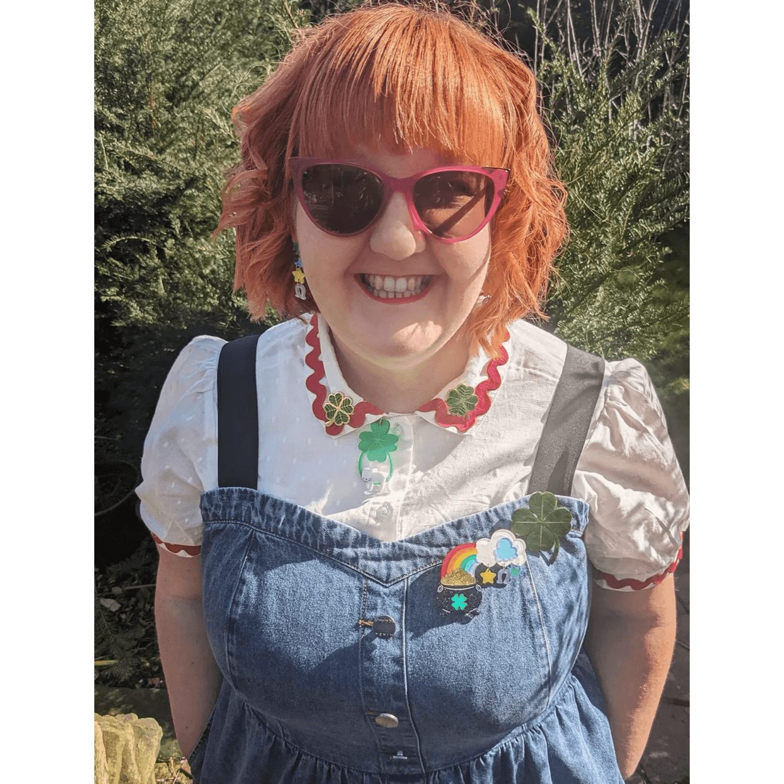 Clover the Rainbow Brooch by Lipstick & Chrome