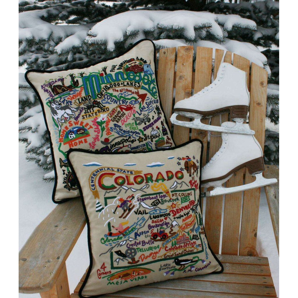 Colorado Hand-Embroidered Pillow