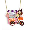 Cotton Candy Cart Necklace by Laliblue – Retro Statement Necklace Vintage Inspired