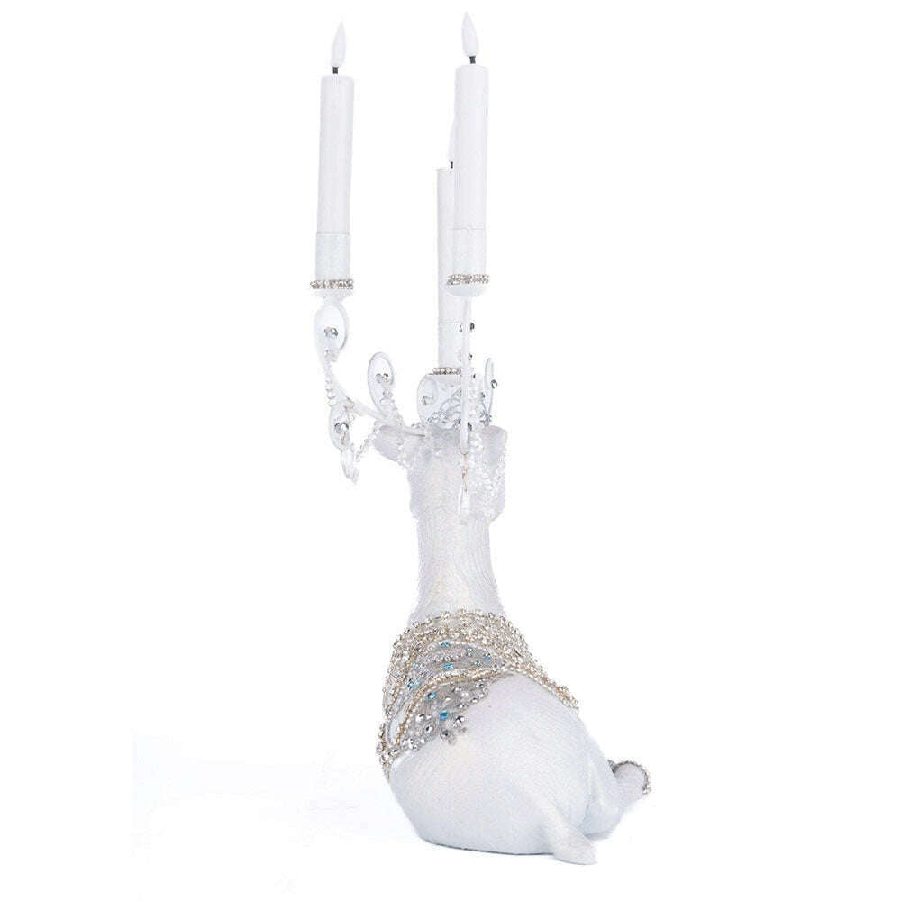 Crystal Christmas Sitting Deer Candle Holder by Katherine's Collection