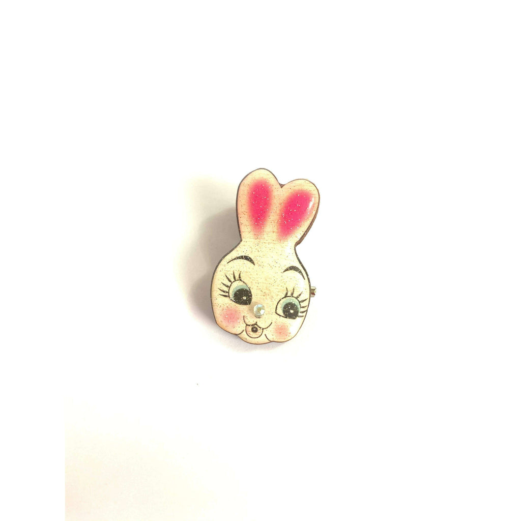 Dainty Easter Rabbit Pin/ Brooch by Rosie Rose Parker