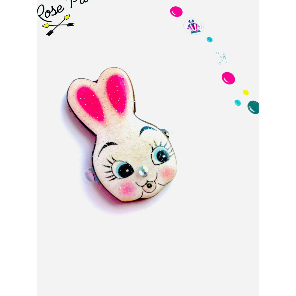 Dainty Easter Rabbit Pin/ Brooch by Rosie Rose Parker
