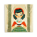 Decorative Tile Girl with Snow Globe by Laliblue