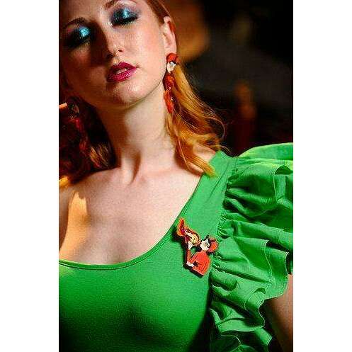 Fire Breather Halloween Brooch by Laliblue