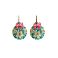 Floral Christmas Ornament Earrings by Laliblue – Retro Statement Jewelry Laliblue