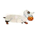 Ghost Dachshund Brooch by Laliblue