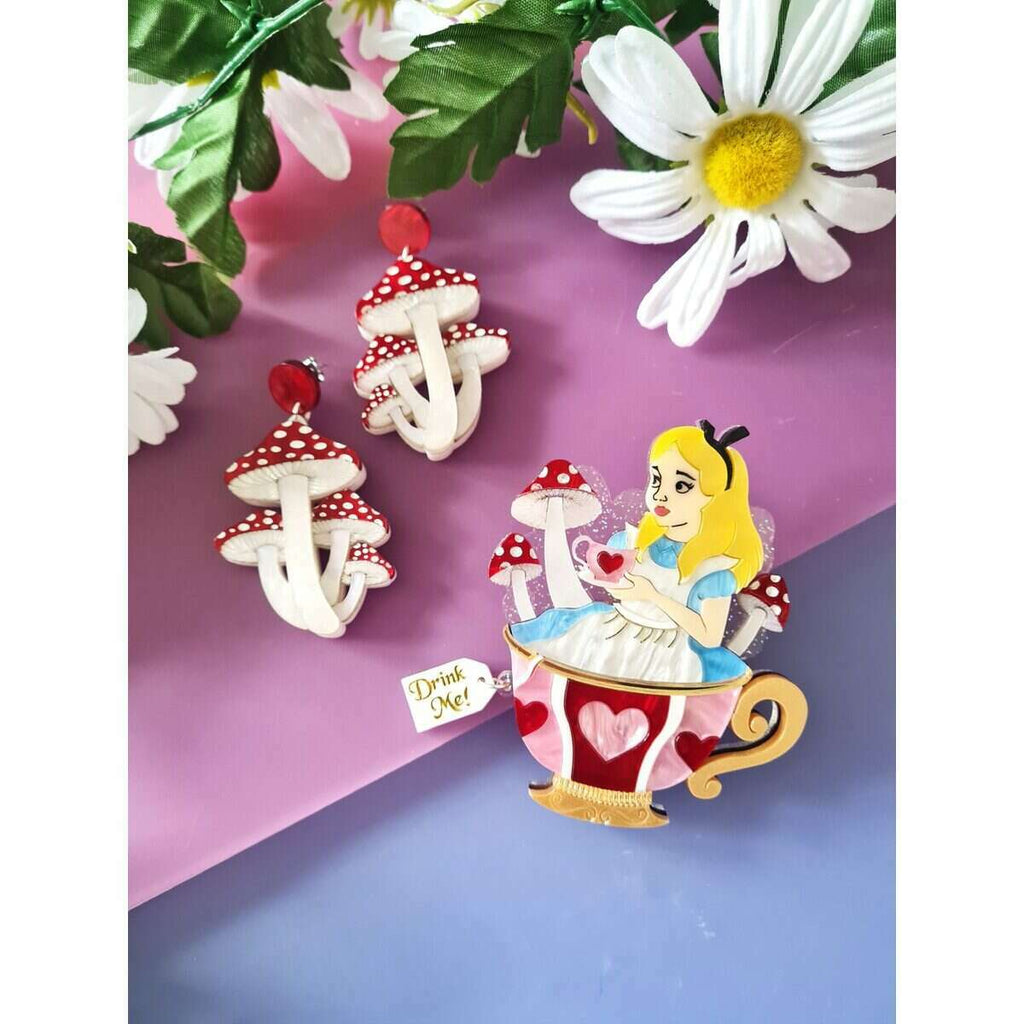 Girl in a Teacup Brooch by Cherryloco