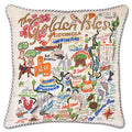 Golden Isles Hand-Embroidered Pillow