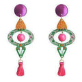 Green Christmas Ornament Earrings by Laliblue