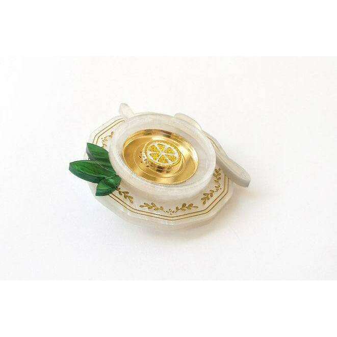 Green Tea Brooch by Laliblue