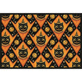 Grinning Black Cat Jack 56” Harlequin Vinyl Floor Decor