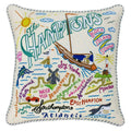 Hamptons Hand-Embroidered Pillow