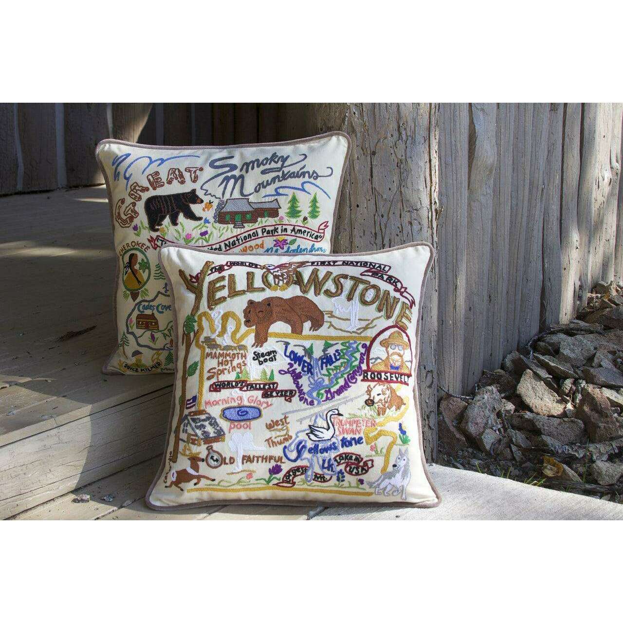 Hamptons Hand-Embroidered Pillow