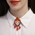 Heart on Fire Button Cover by Laliblue – Retro Statement Jewelry Laliblue