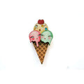 Ice Cream Cone Brooch by Laliblue