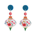 Floral Christmas Ball Earrings by Laliblue – Retro Statement Jewelry Laliblue