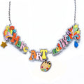Make Tea Not War Necklace by Laliblue – Retro Statement Necklace Vintage Inspired