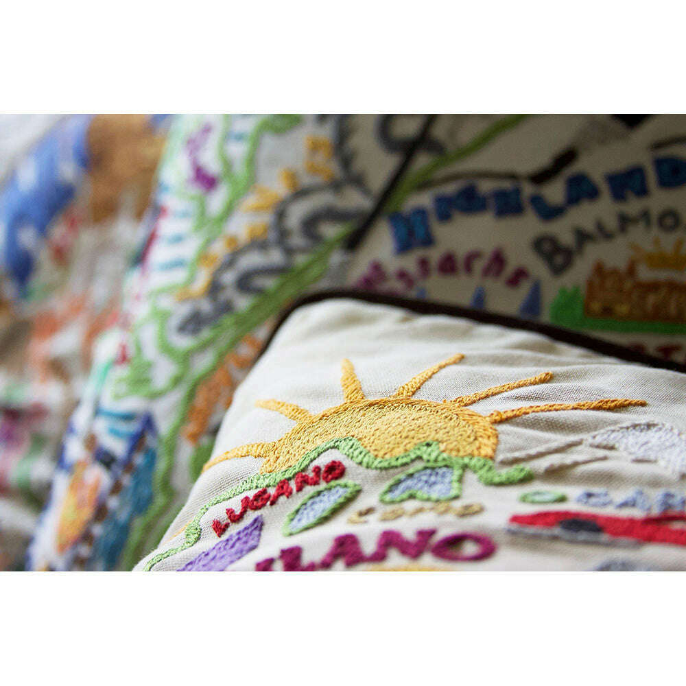 Italy Hand-Embroidered Pillow