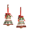 Kitschmas Fun Set/2 Bell Ornaments by Bethany Lowe Designs